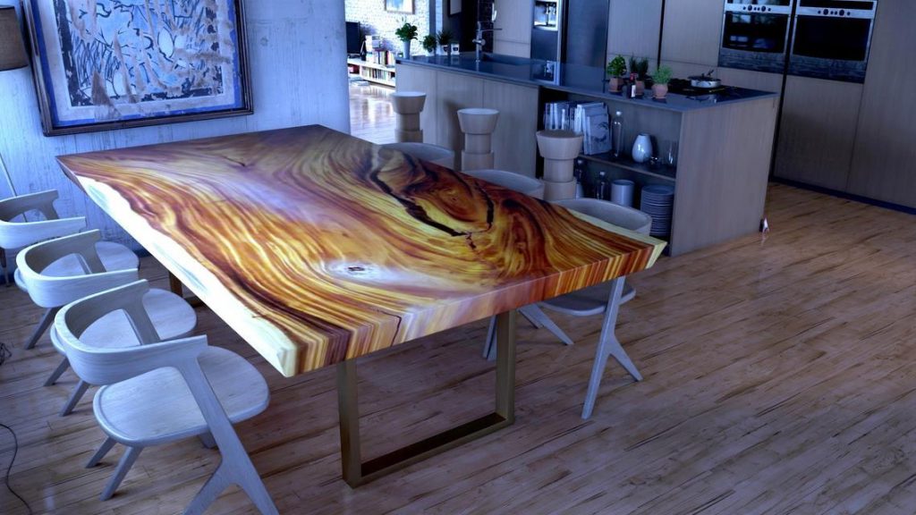Acacia Wood Dining Room Table